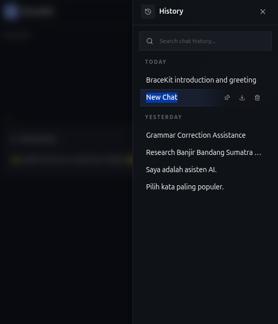 conversation history