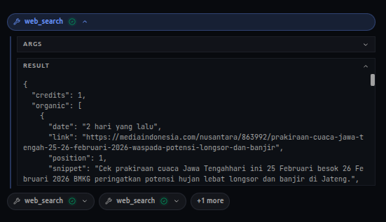 Compacted tool calls